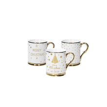 Load image into Gallery viewer, Natale Mug 400cc Gold Christmas Set 3pcs
