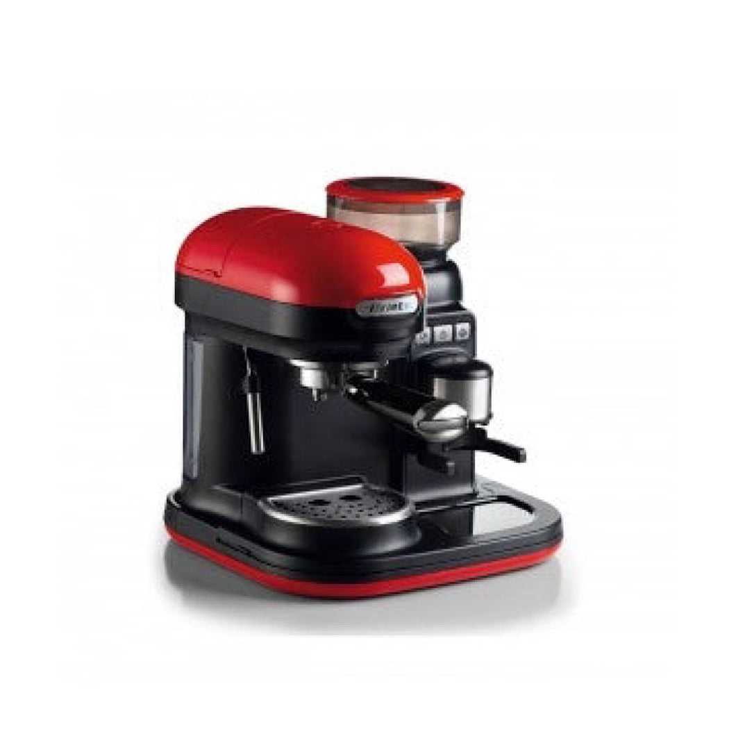 Moderna Espresso Machine with Grinder Red