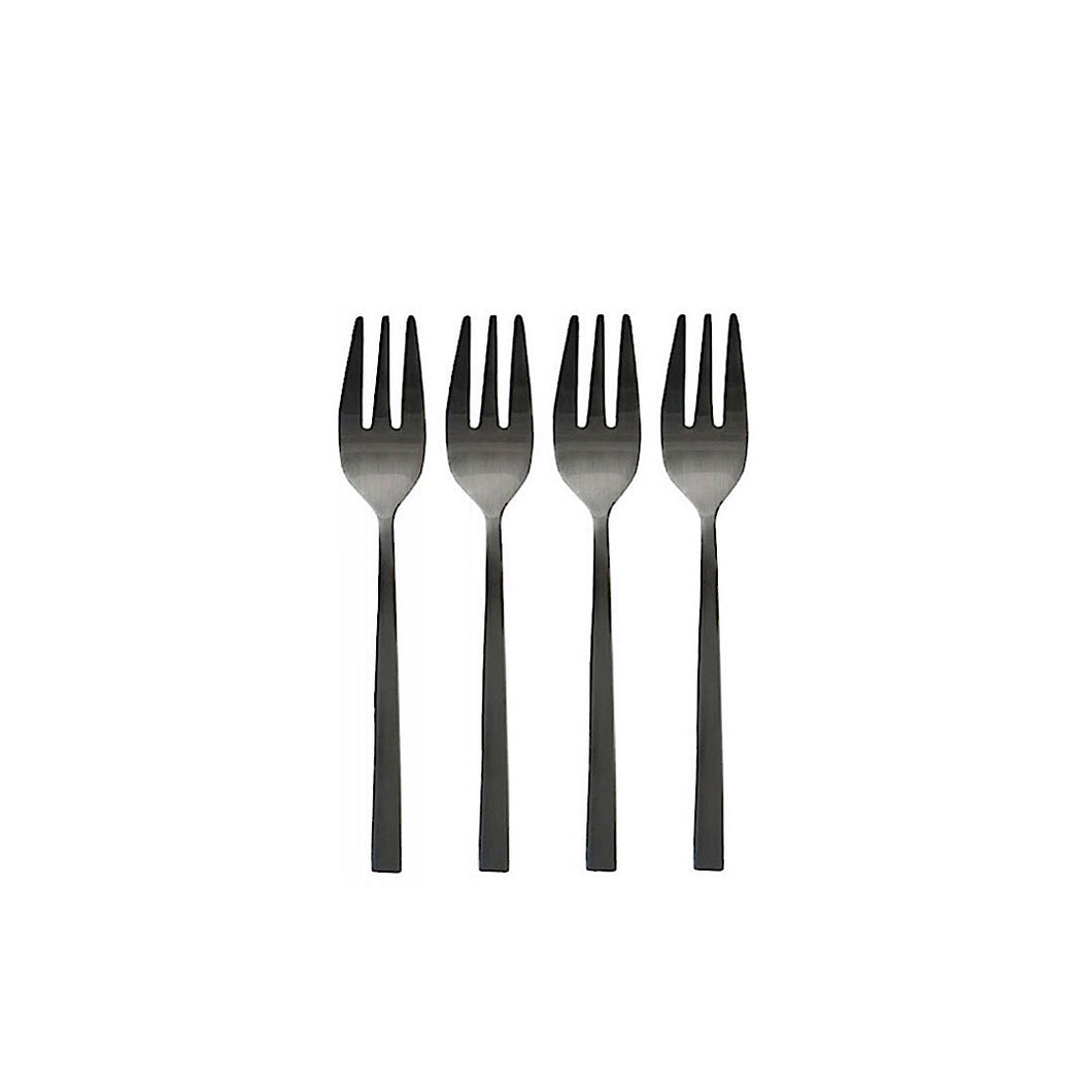 Cake Cutlery Fork Length 14.4cm 4 Pcs Black