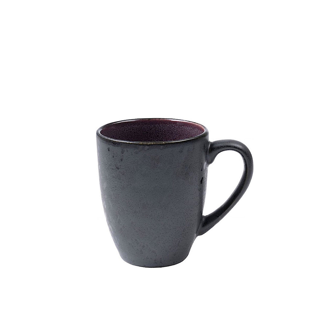 Stoneware mug with handle 0.3L Black Lilac