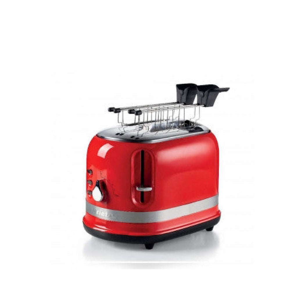 Toaster For 2 Slices With Tongs Moderna Range Red