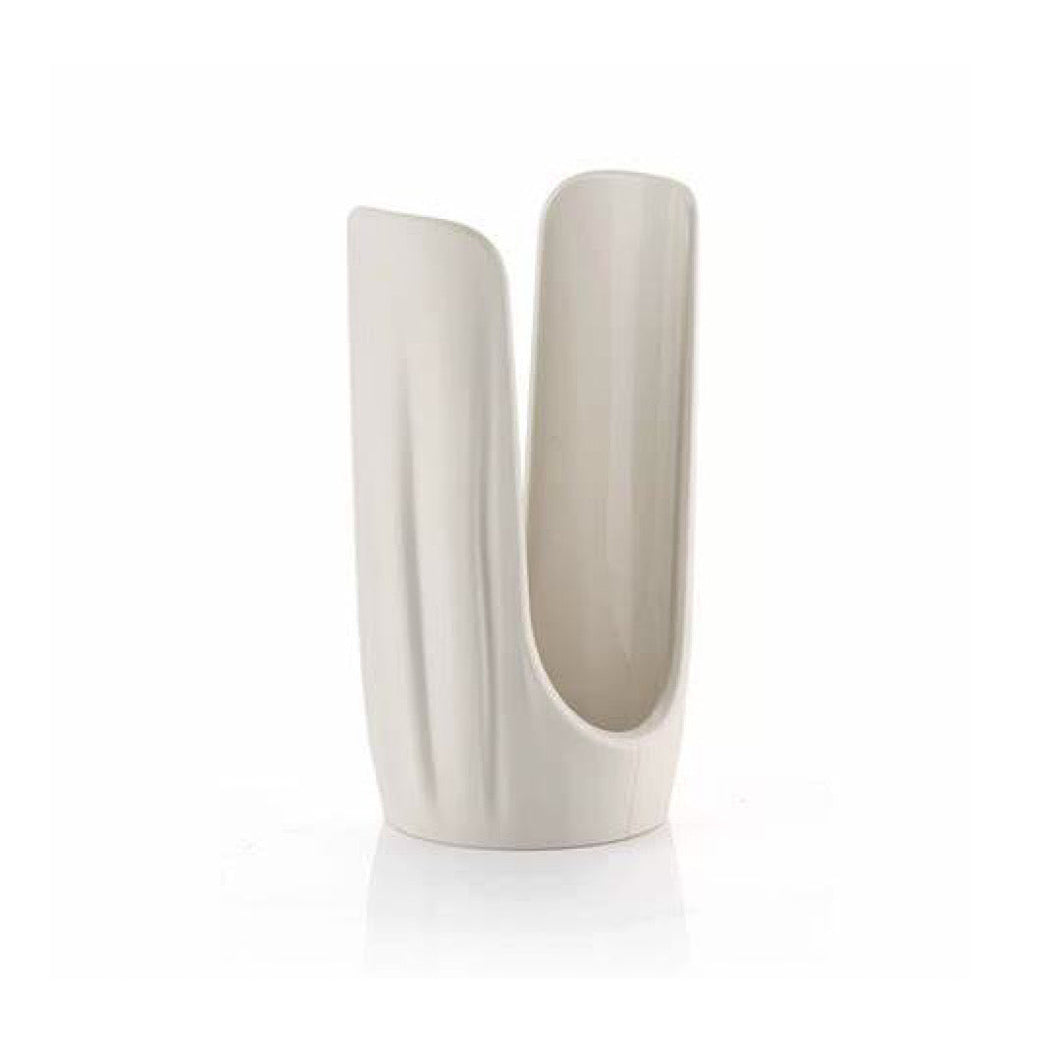 Stacked Cup Holder ''Tierra'' White Milk