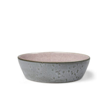 Load image into Gallery viewer, Stoneware bowl / plate deep Ø 18 cm grey, light pink
