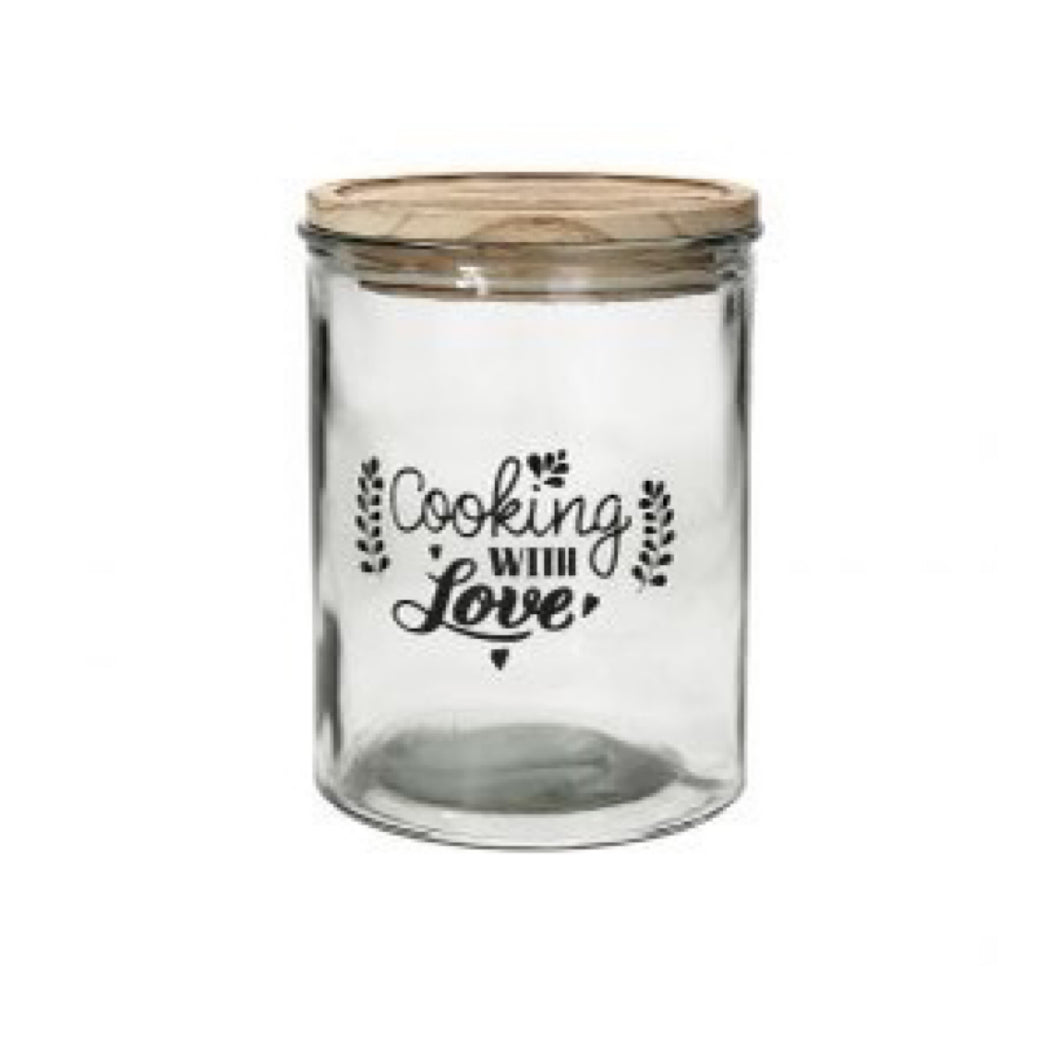 Jar w/Lid, 12/16H, Dolce Casa Cooking w/Love