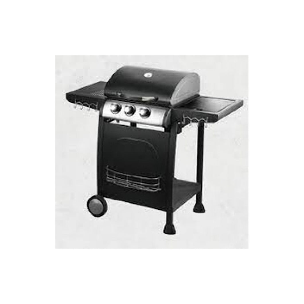 Gas Barbecue 2 Burners with Side Burner, Black