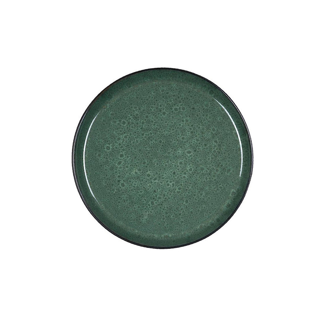 Stoneware Gastro Plate 21 cm Black /Green