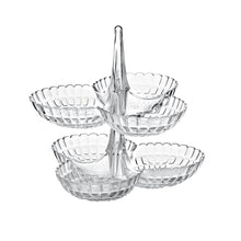 Load image into Gallery viewer, Set of 2 Hors d’oeuvres dish Tiffany Clear
