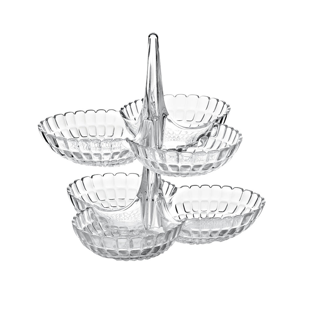 Set of 2 Hors d’oeuvres dish Tiffany Clear