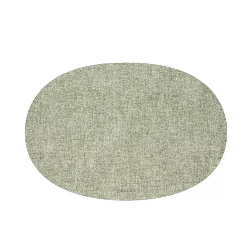 Fabric Oval Reversible Place Mat Tiffany - Mint Green