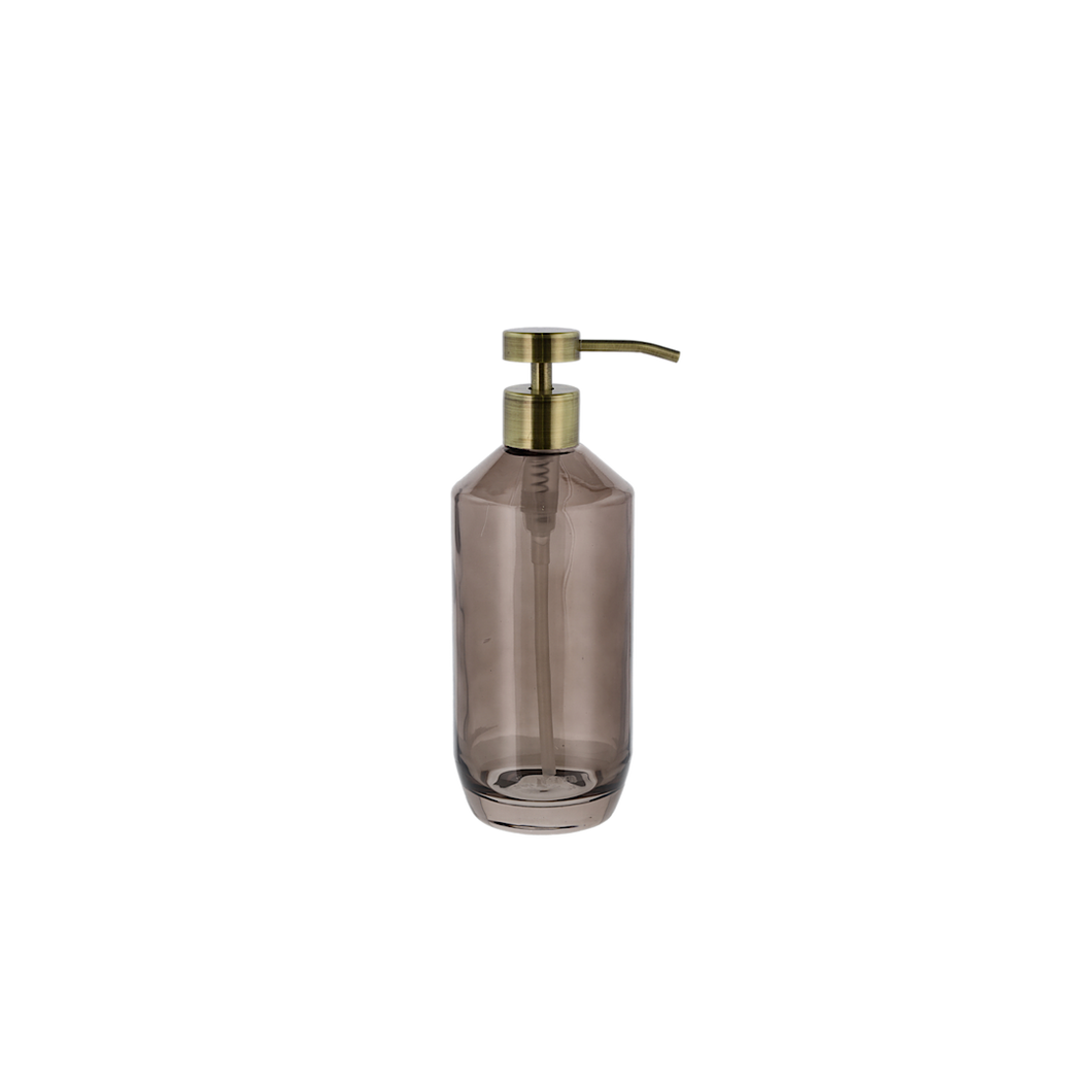 Vintage Soap Dispenser Brown Glass