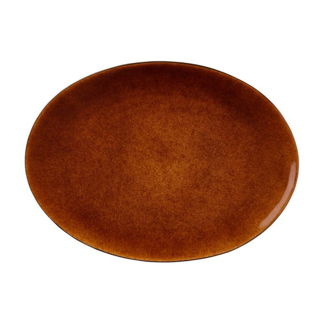 Stoneware Dish 34x45cm Black, Amber